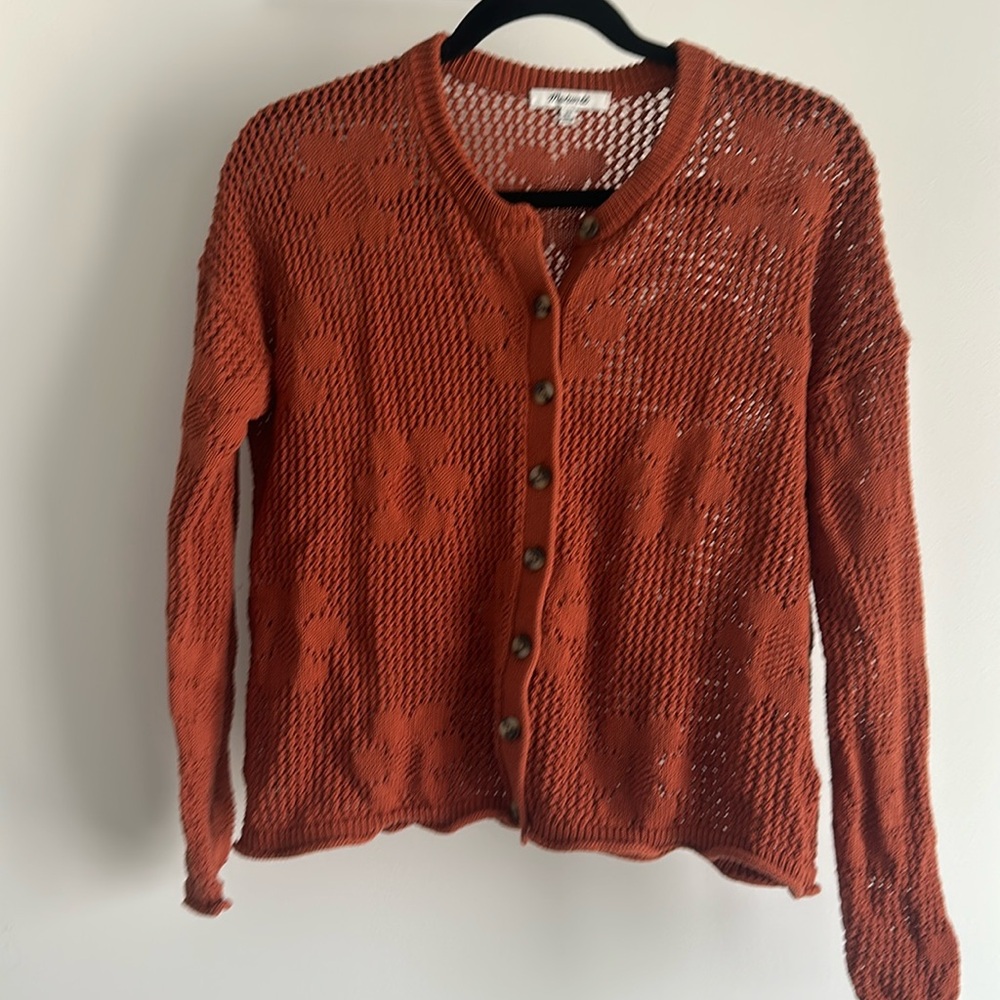 Madewell 100% cotton crochet cardigan